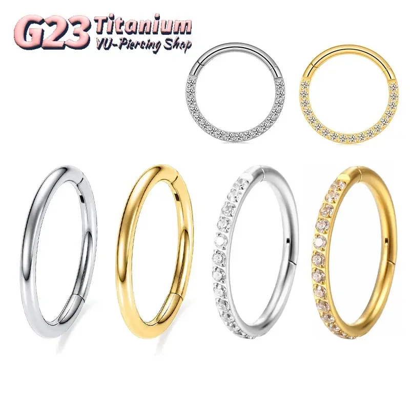 Body Jewelry Septum - G23 Titanium Nose Ring 14G 16G