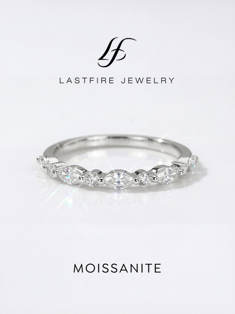 Body Jewelry High Quality - Real 0.18ct Moissanite Diamond Marquise Round