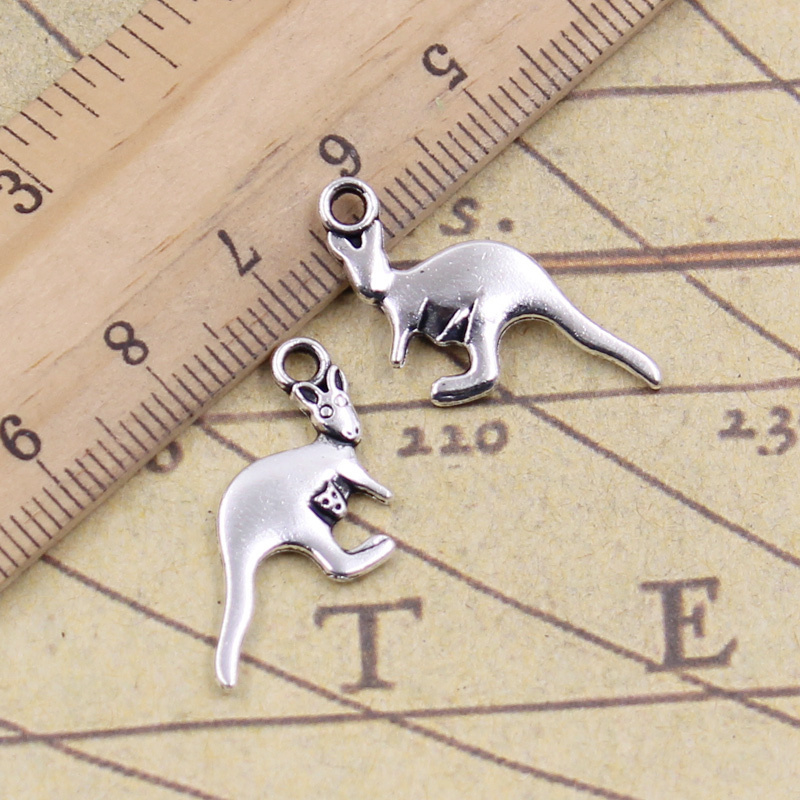 Body Jewelry Australia - 30pcs Charms Australia Kangaroo 21x19mm Tibetan