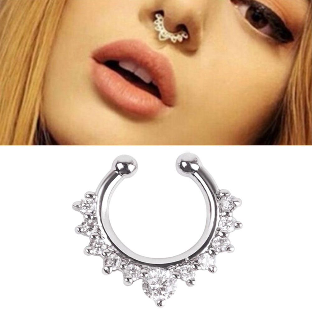Body Jewelry Septum - Stylish Alloy Nose Ring with Sparkling