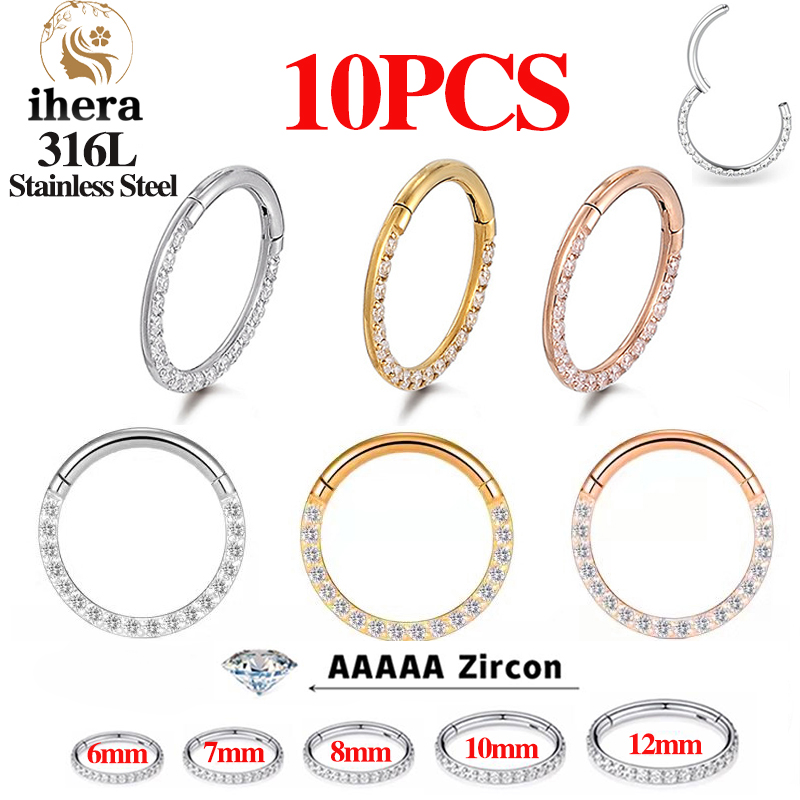 Body Jewelry Septum - 1/10PCS Stainless Steel Nose Rings Septum
