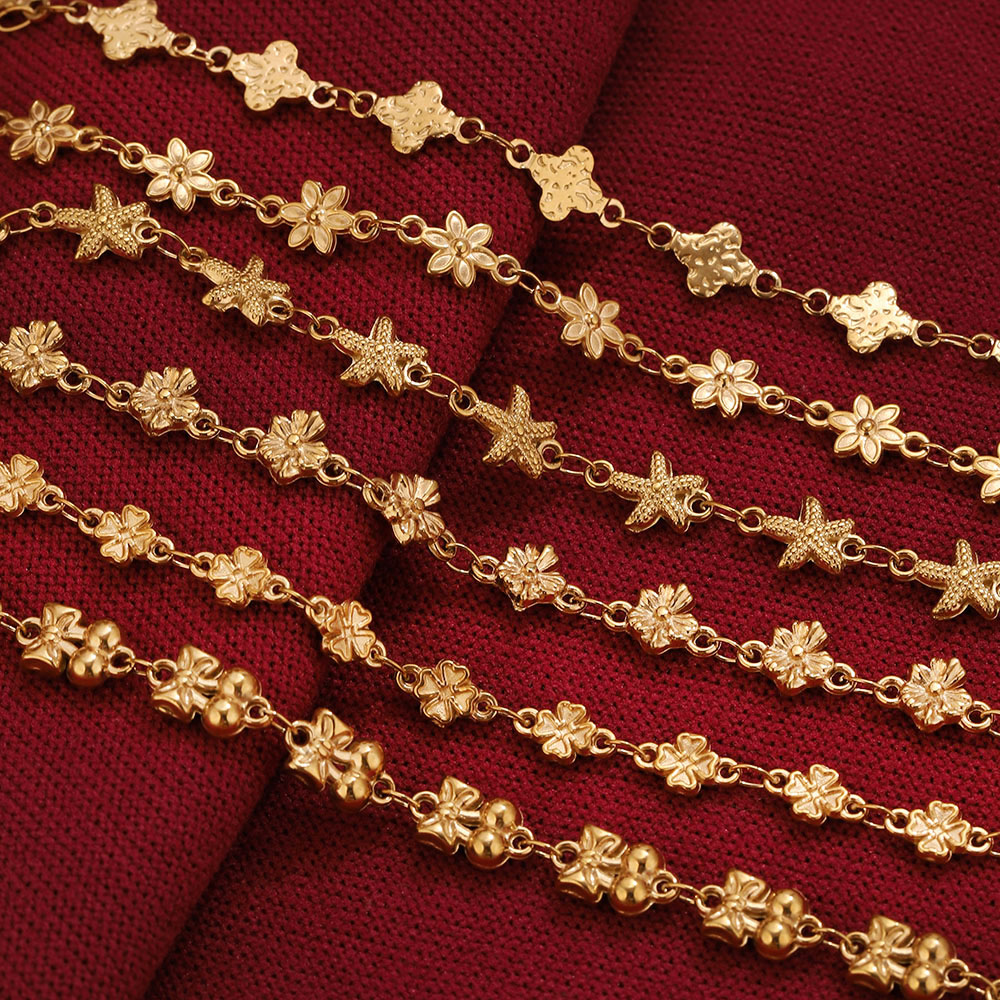 1Meter Stainless Steel Flower  - Body Jewelry For You 评论和价格