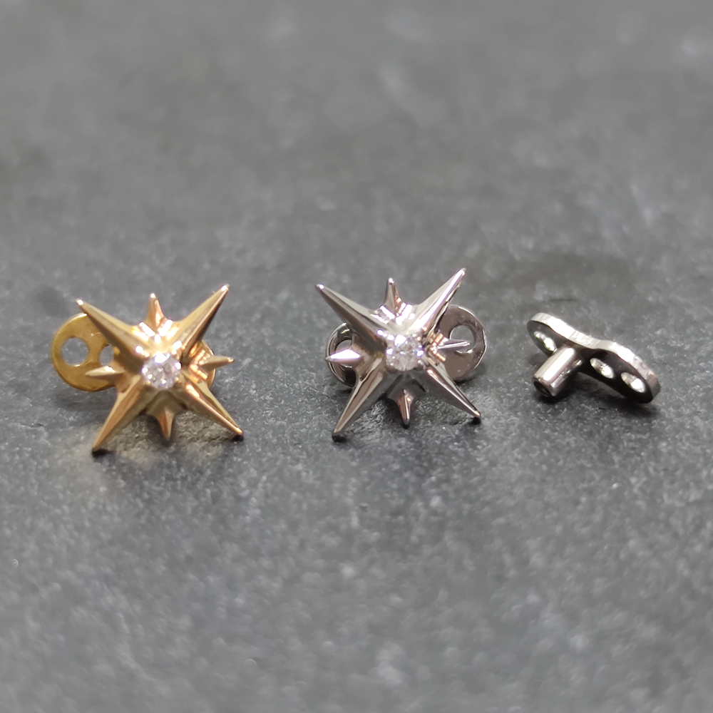 G23 Titanium Zircon Micro Derm - Dermal Anchor Top 评论和价格