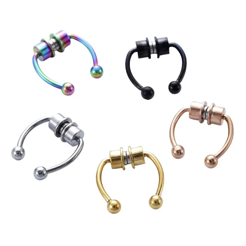 1/2/3Pcs Fake Magnetic Nose Ri - Body Jewelry Septum 评论和价格