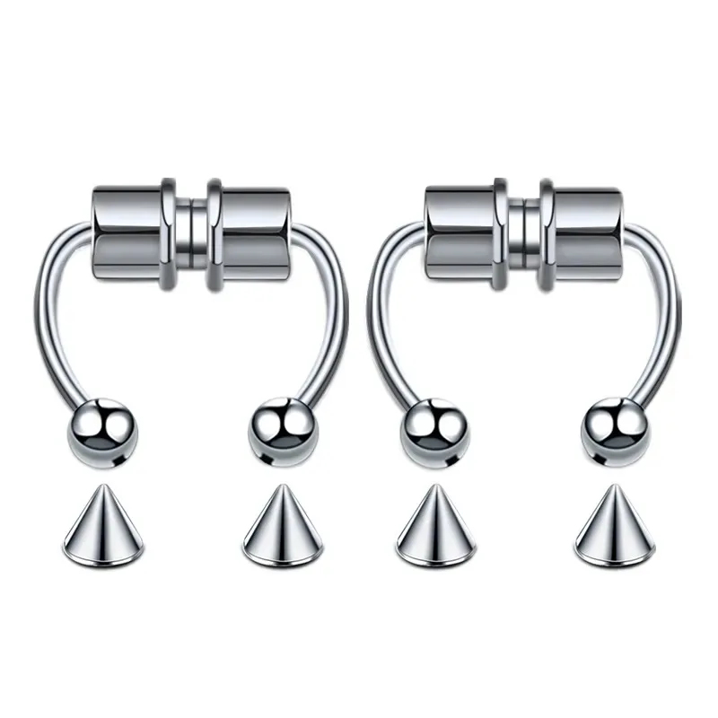 1/2/3Pcs Fake Magnetic Nose Ri - Body Jewelry Septum 评论和价格