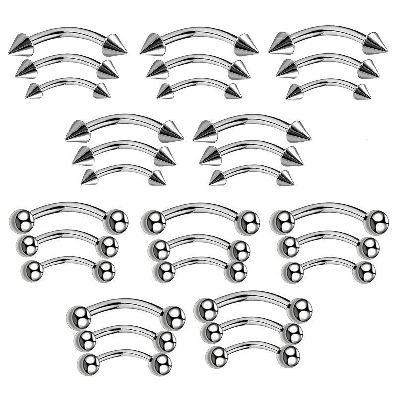 3PCS Eyebrow Piercing Jewelry  - Body Jewelry Gauges 评论和价格
