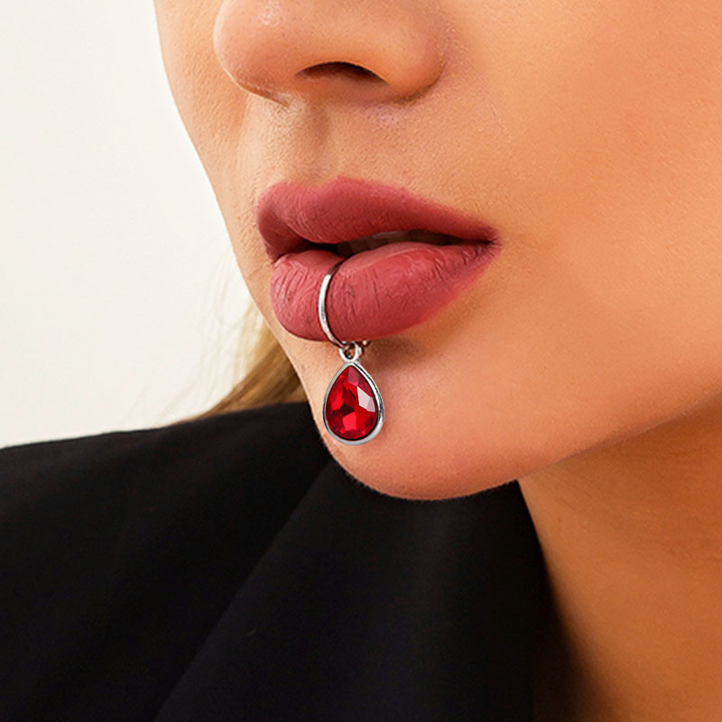 1Pc Fake Piercing Lip Clip Per - Body Jewelry Septum 评论和价格