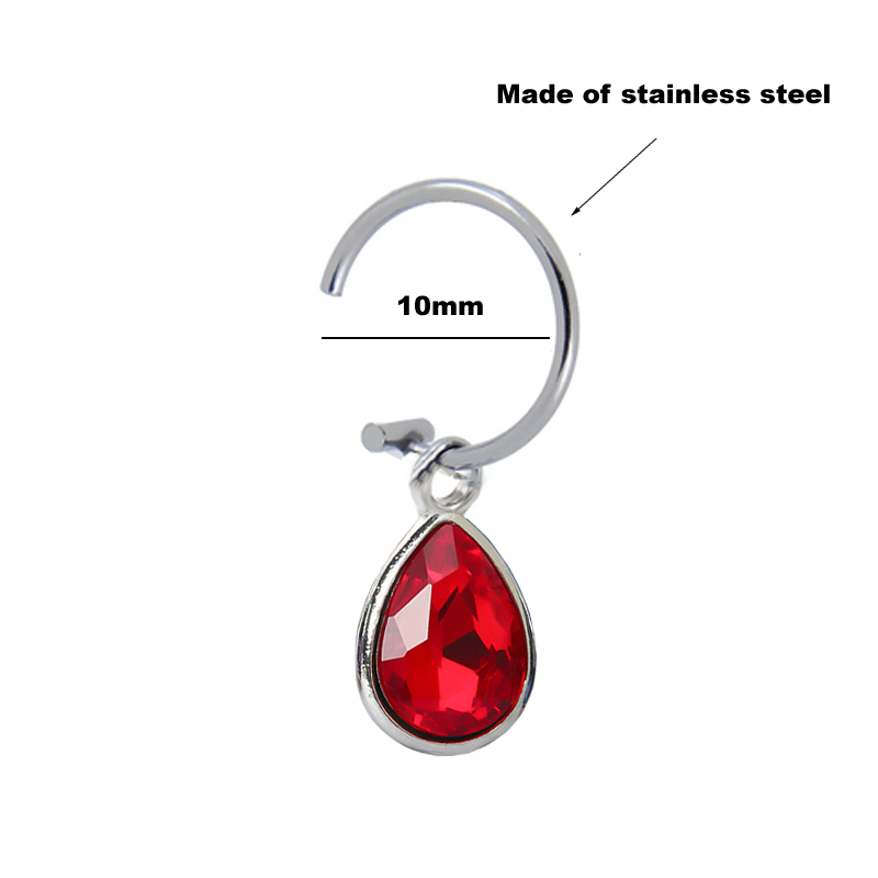 1Pc Fake Piercing Lip Clip Per - Body Jewelry Septum 评论和价格