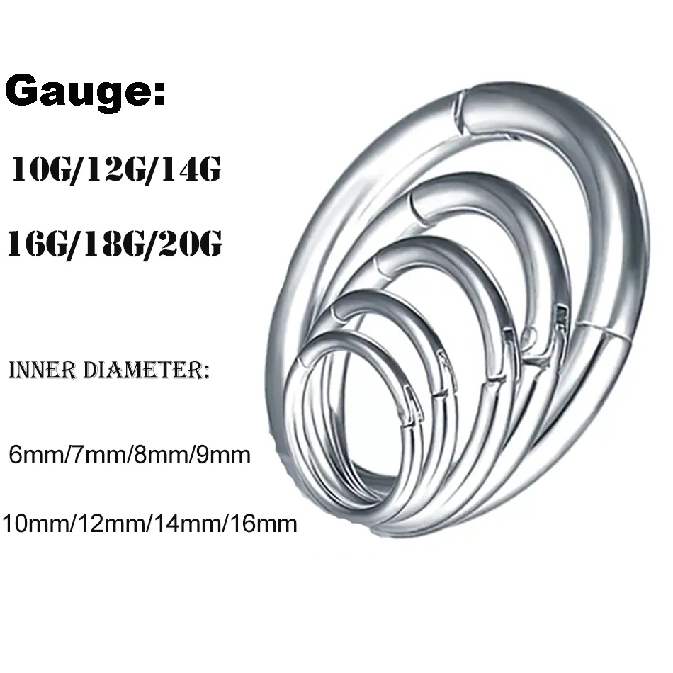 1Pc G23 Titanium Hinged Segmen - Body Jewelry Septum 评论和价格