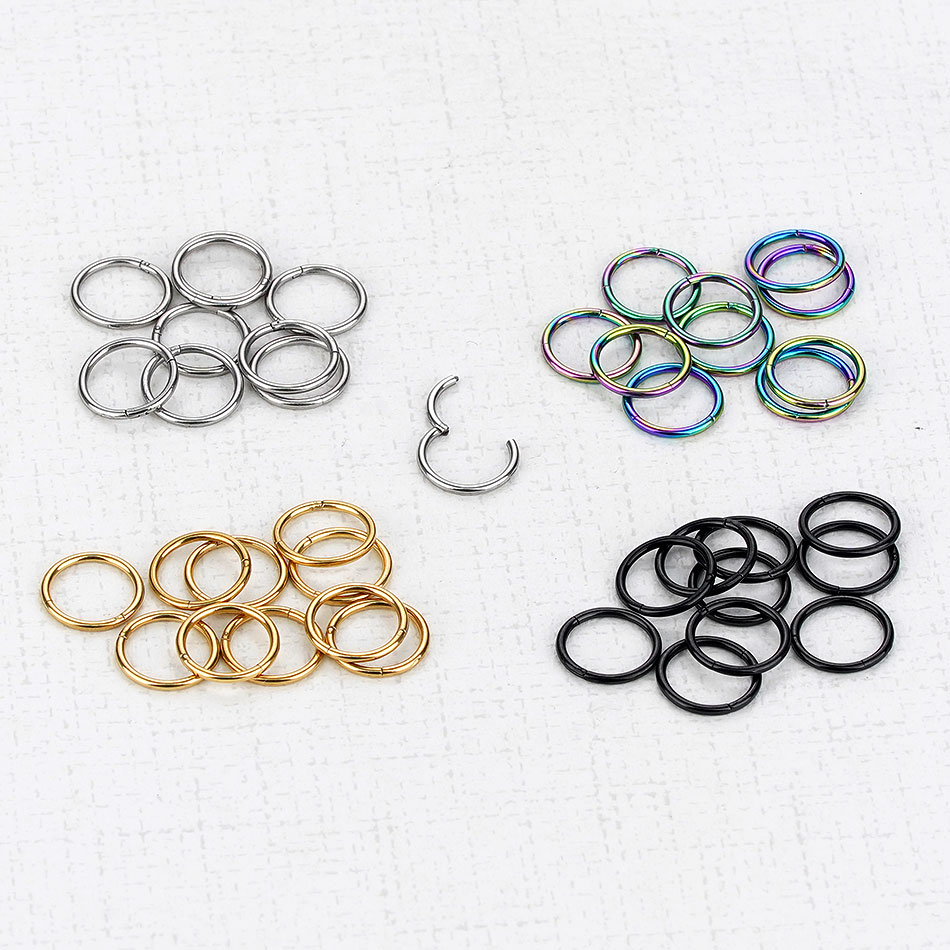 1Pc G23 Titanium Hinged Segmen - Body Jewelry Septum 评论和价格