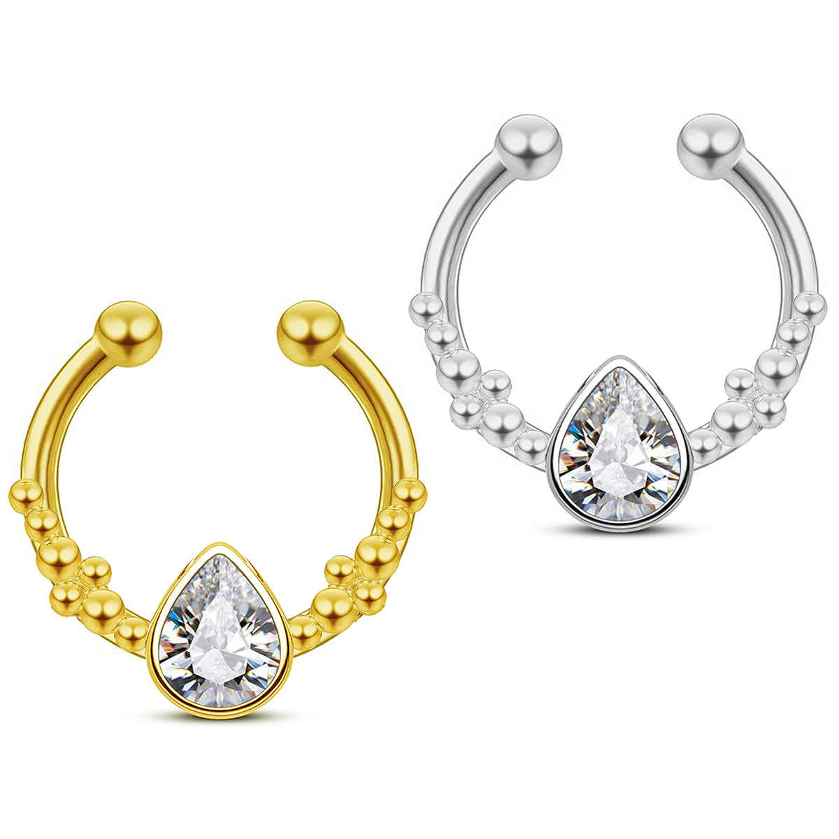 316L Stainless Steel Septum Cl - Body Jewelry Septum 评论和价格