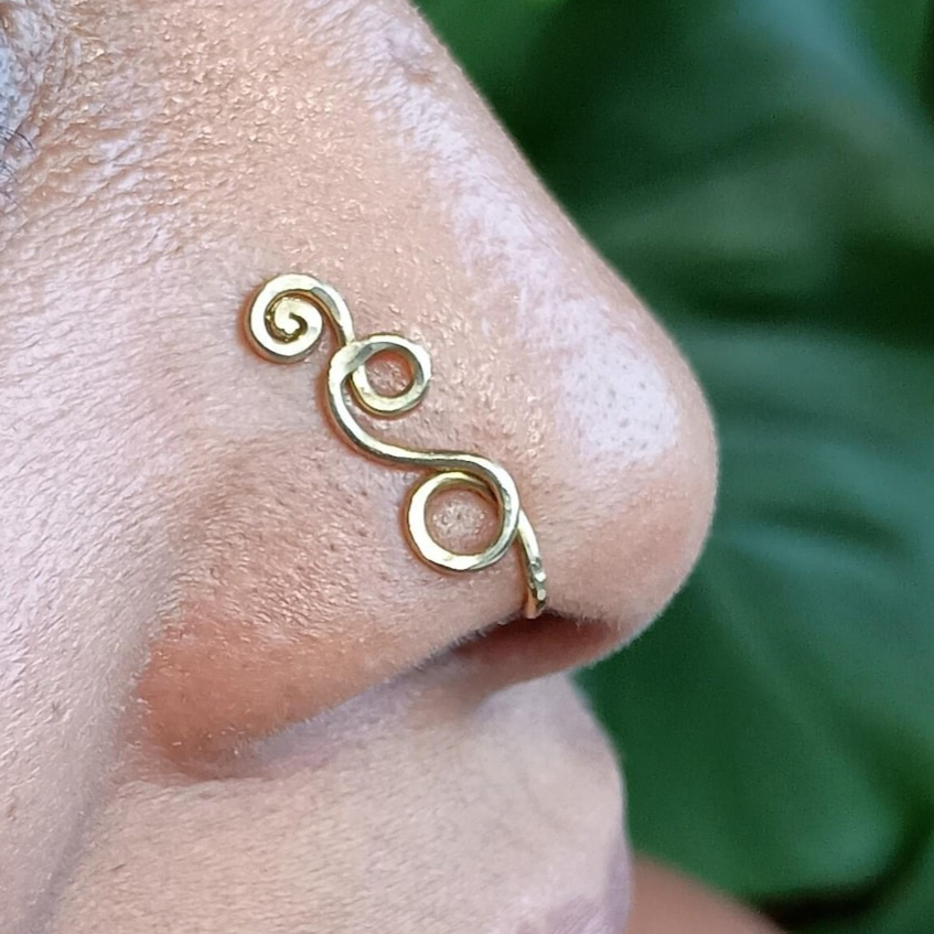Faux Piercing Ring 14K Gold Fi - Body Jewelry Septum 评论和价格