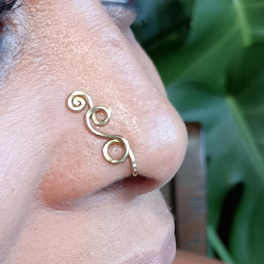 Faux Piercing Ring 14K Gold Fi - Body Jewelry Septum 评论和价格
