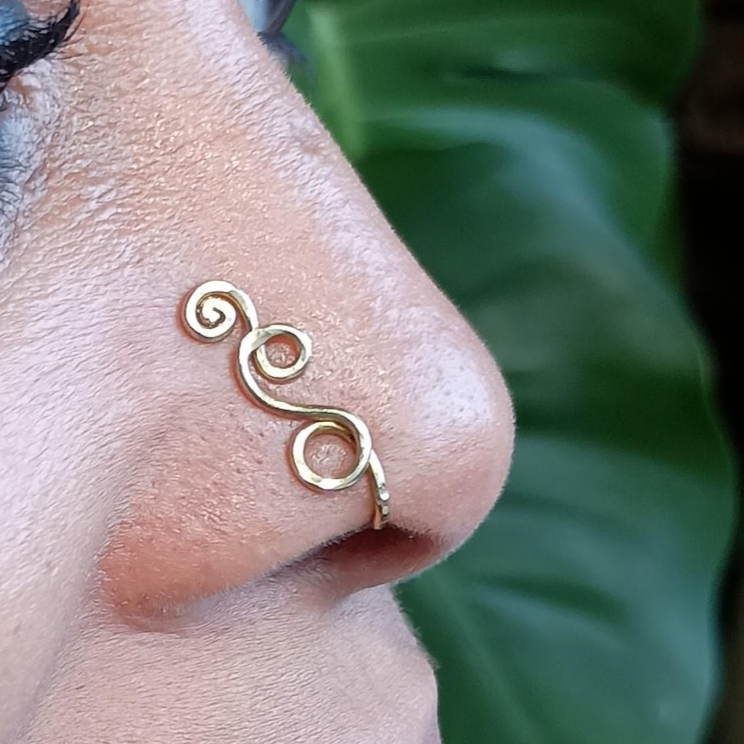 Faux Piercing Ring 14K Gold Fi - Body Jewelry Septum 评论和价格