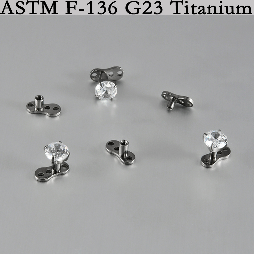 5/1PCS G23 Titanium Surface Pi - Dermal Anchor Top 评论和价格