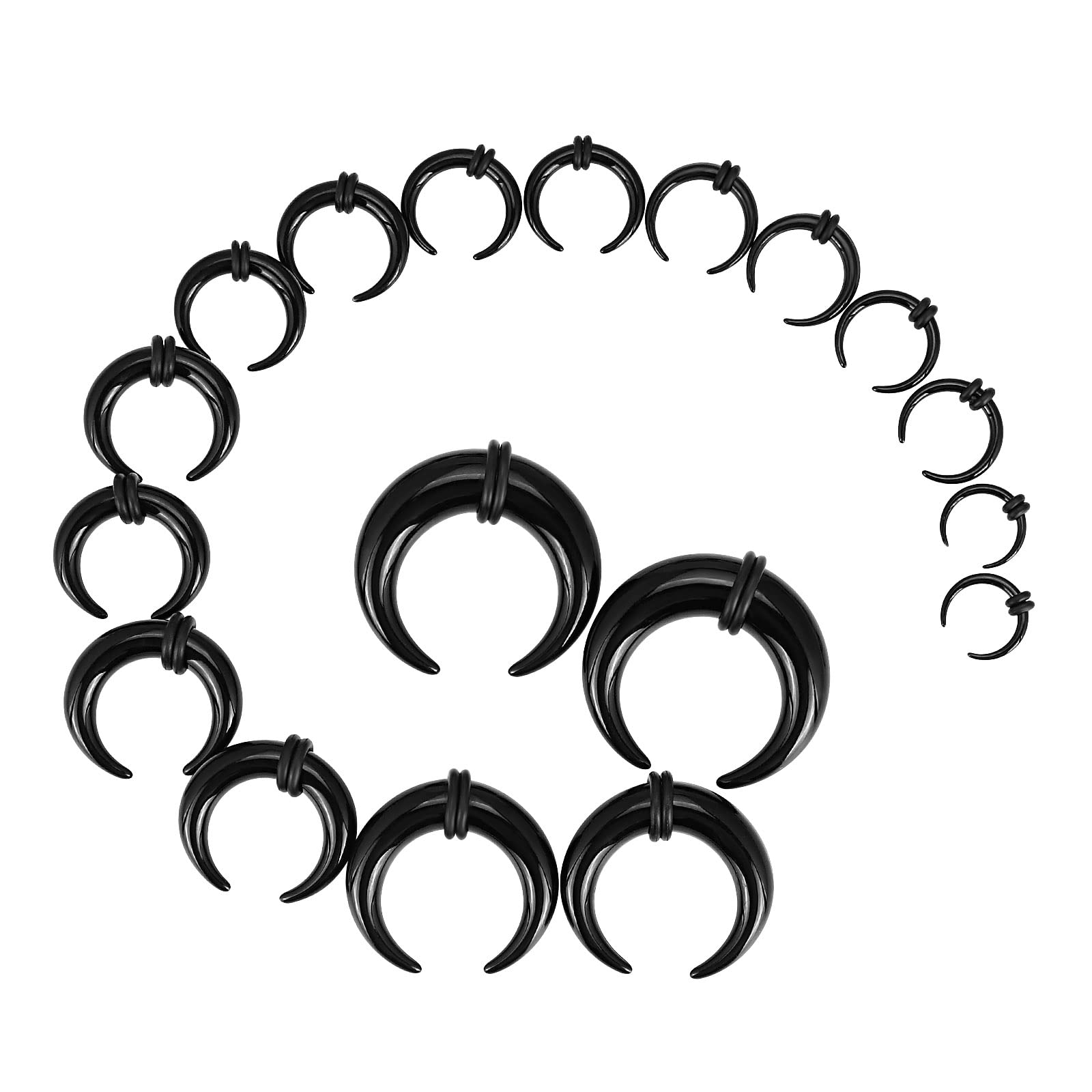 18Pcs Acrylic Septum Pincher T - Body Jewelry Gauges 评论和价格