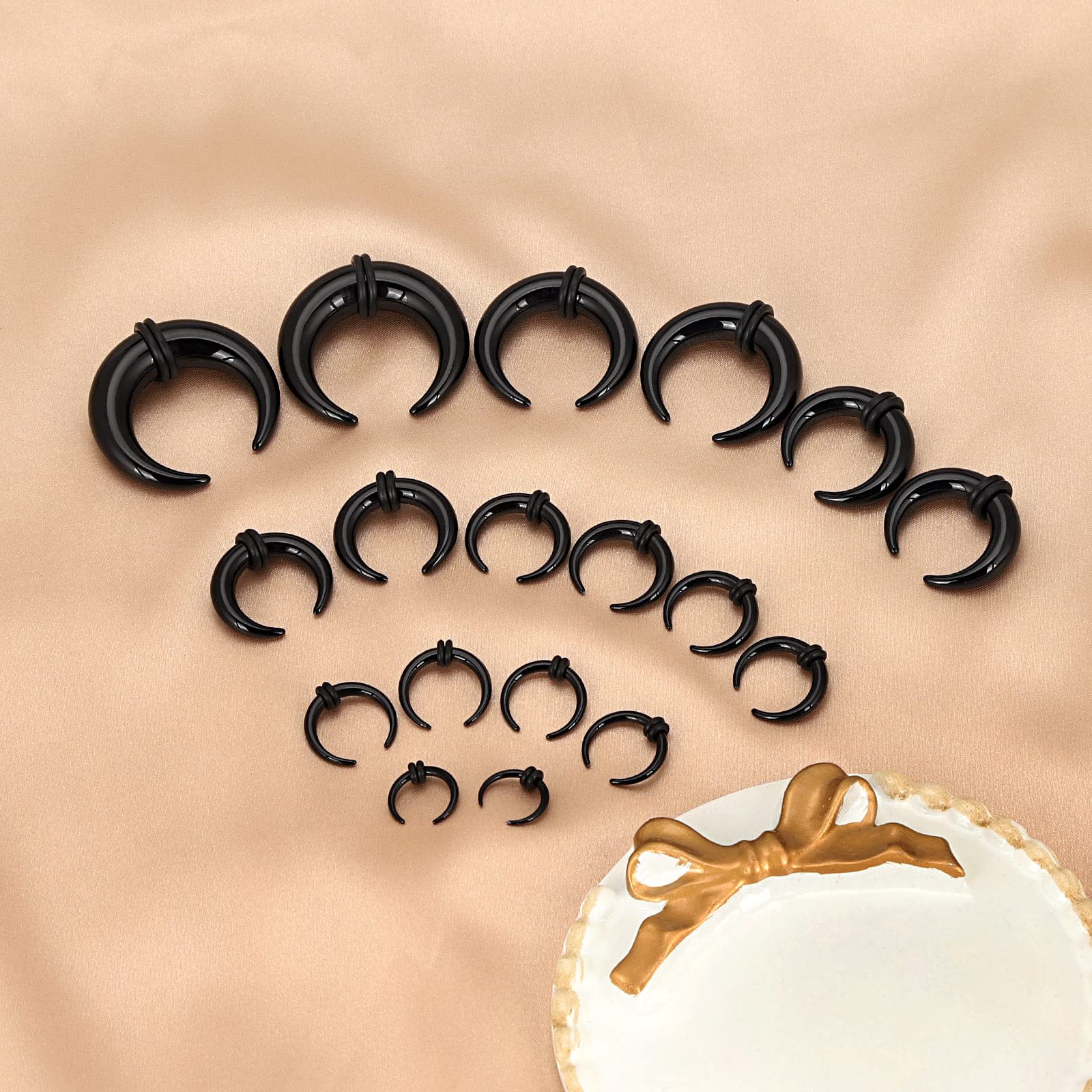18Pcs Acrylic Septum Pincher T - Body Jewelry Gauges 评论和价格
