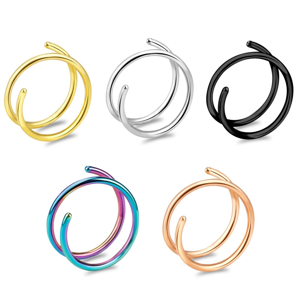 1PC Stainless Steel 316 Double - Body Jewelry Septum 评论和价格