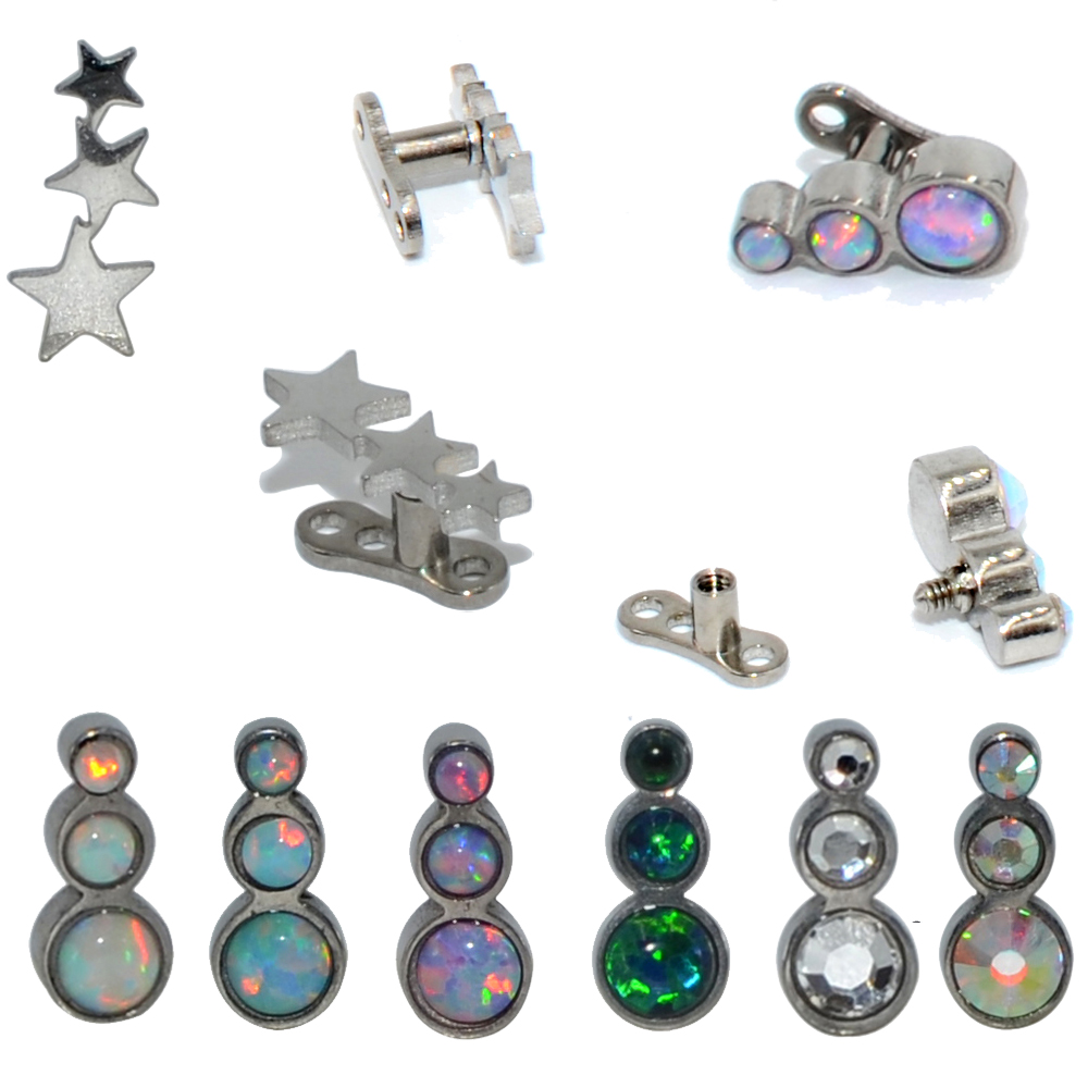 1PC Steel/Titanium Base Micro  - Dermal Anchor Top 评论和价格