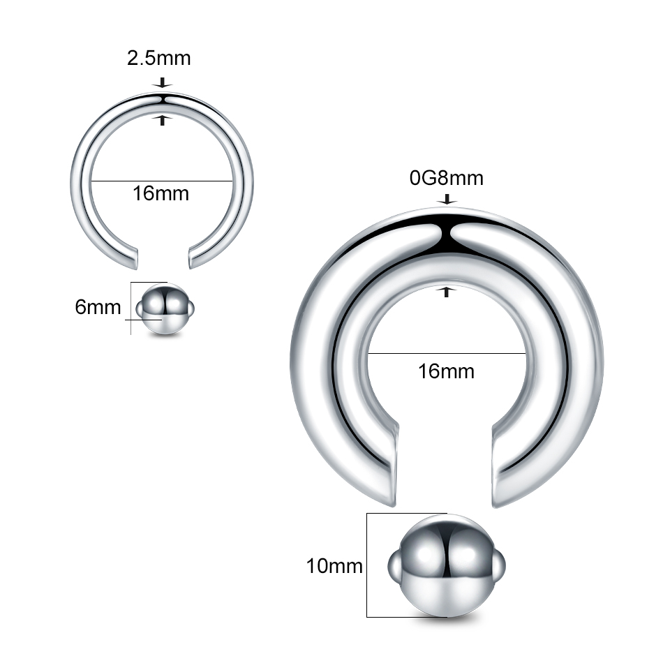 1pcs Stainless Steel Large Gau - Body Jewelry Gauges 评论和价格