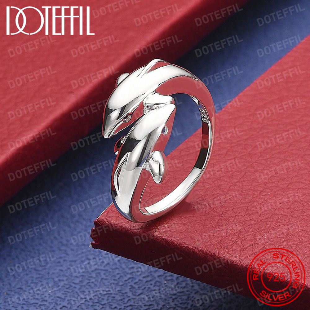 925 Sterling Silver Double Dol - Body Jewelry High Quality 评论和价格