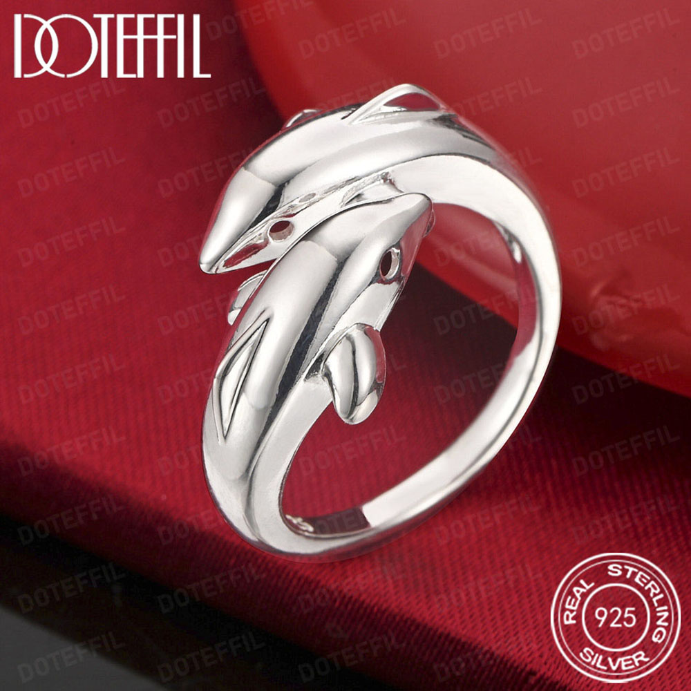 925 Sterling Silver Double Dol - Body Jewelry High Quality 评论和价格