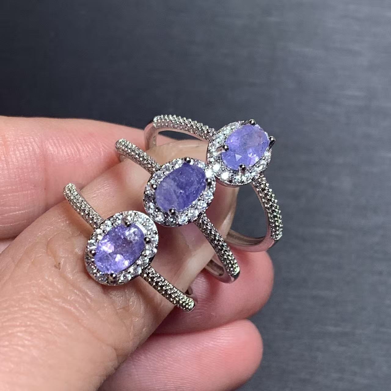 Natural Tanzanite Ring Adjusta - Body Jewelry High Quality 评论和价格
