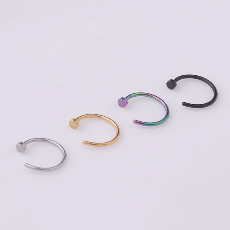 5pcs/lot 20G Nose Ring Hoop, 6 - Body Jewelry Septum 评论和价格