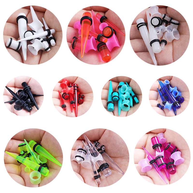 50pcs Acrylic Spike Ear Gauges - Body Jewelry Gauges 评论和价格