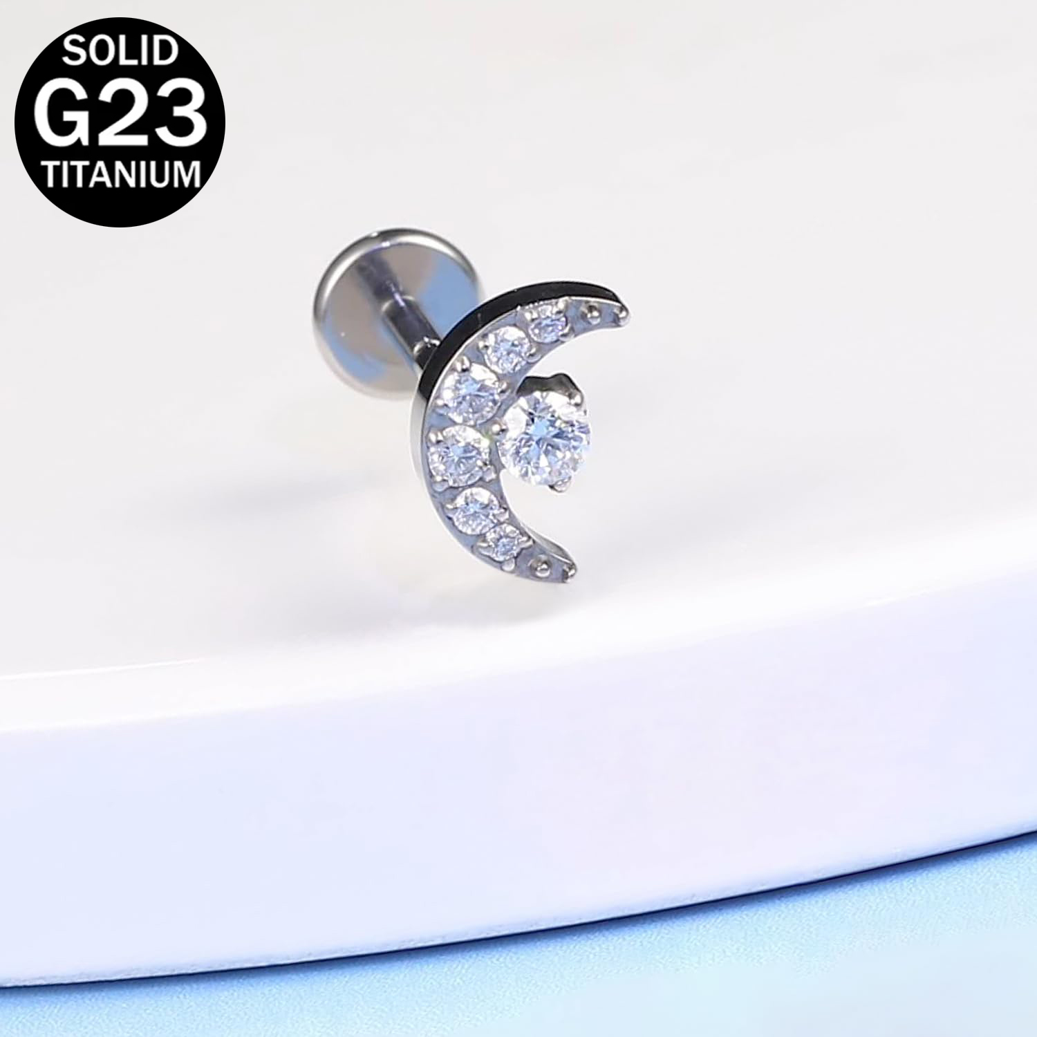 G23 Titanium Crescent-Moon-des - Dermal Anchor Top 评论和价格