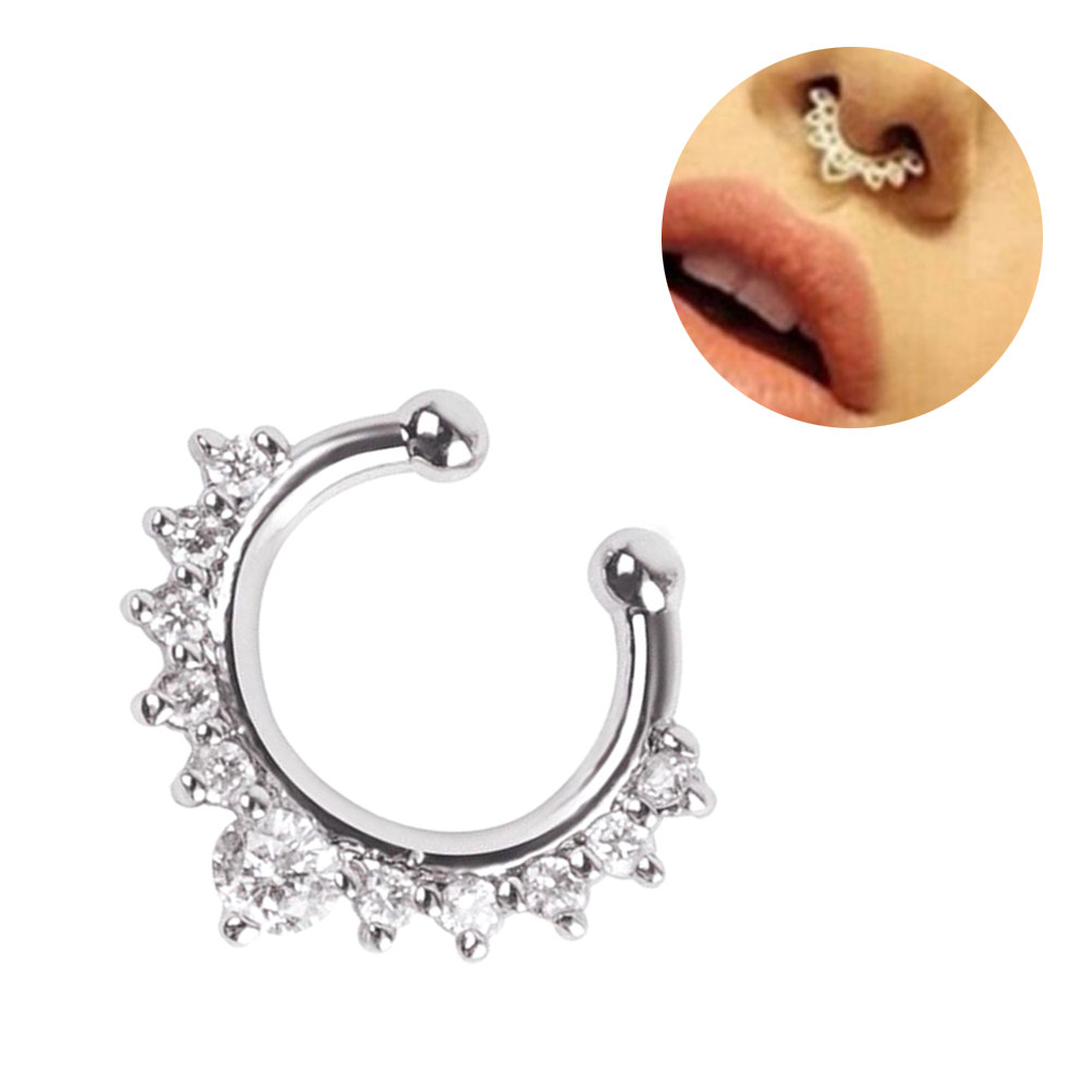 Stylish Alloy Nose Ring with S - Body Jewelry Septum 评论和价格