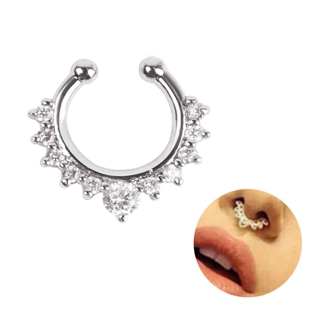 Stylish Alloy Nose Ring with S - Body Jewelry Septum 评论和价格