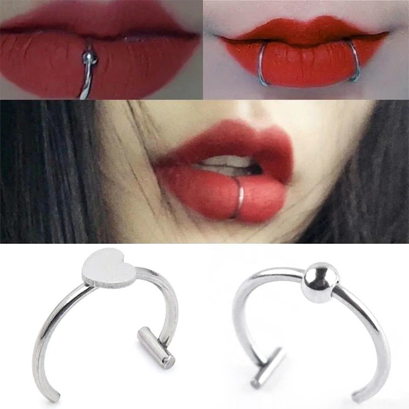 1Pc Stainless Steel Fake Nose  - Body Jewelry Septum 评论和价格