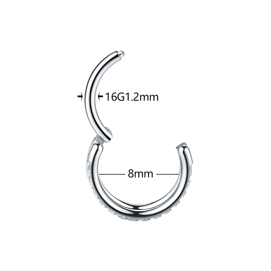 1pc Titanium Cartilage Hoop Ea - Body Jewelry Septum 评论和价格