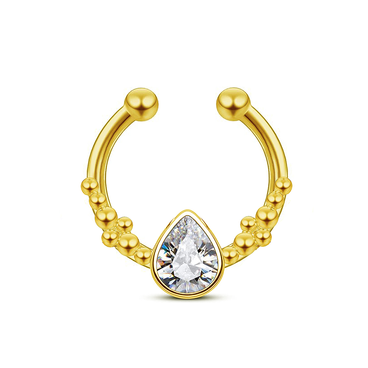 Stainless Steel Horseshoe Wate - Body Jewelry Septum 评论和价格