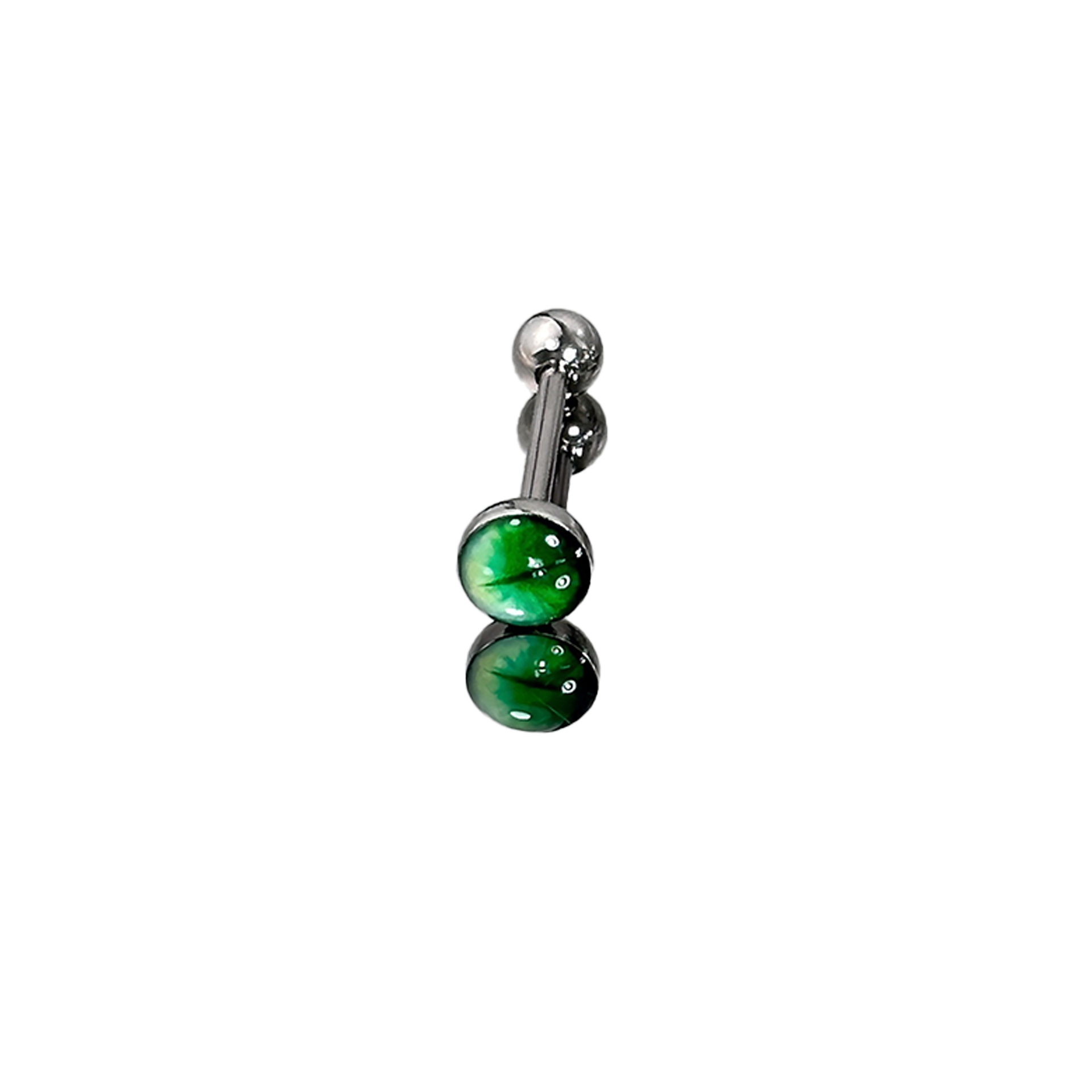 1Pc High-Quality Trendy Green  - Body Jewelry High Quality 评论和价格
