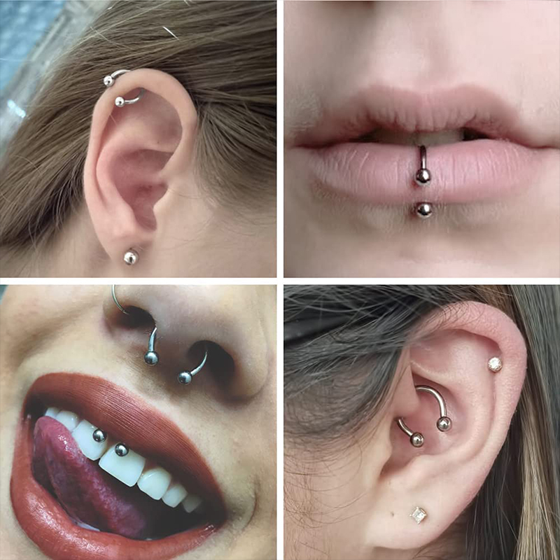 5pcs/lot Stainless Steel 18G H - Body Jewelry Septum 评论和价格