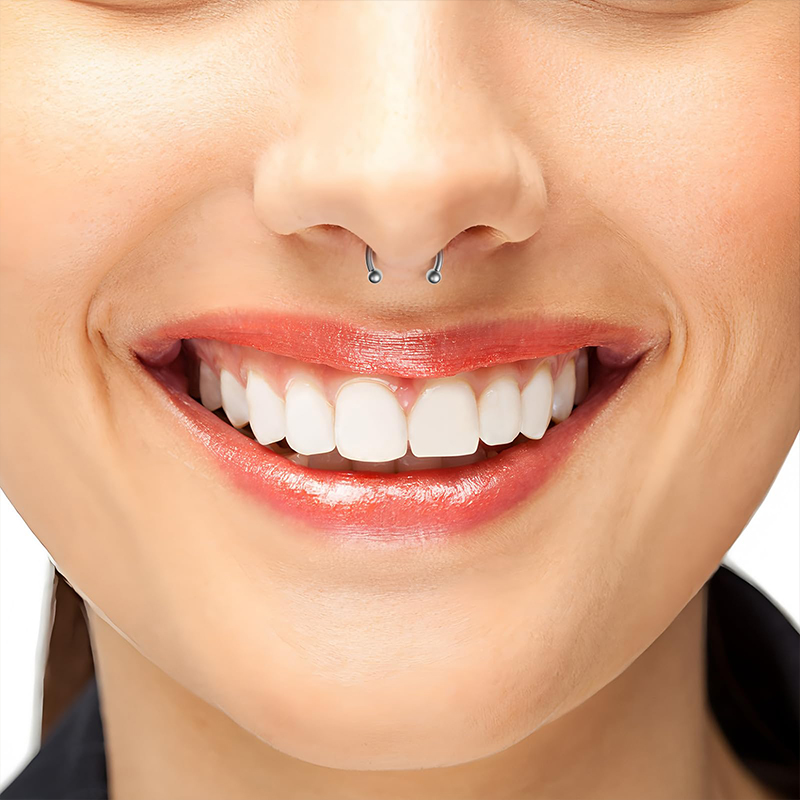 5pcs/lot Stainless Steel 18G H - Body Jewelry Septum 评论和价格