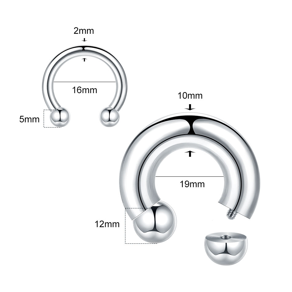 1PC 18G-00G Large Gauge Stainl - Body Jewelry Gauges 评论和价格