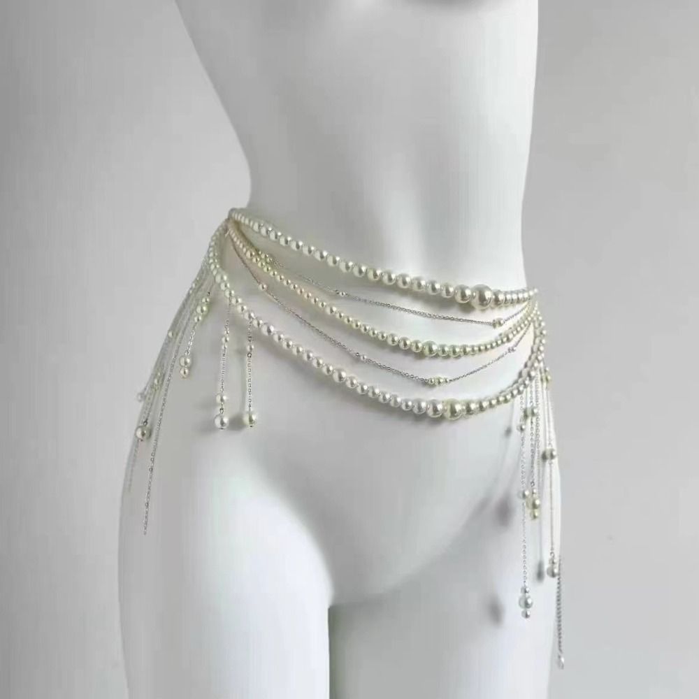 Fashion Elegant Pearl Waist Ch - Body Jewelry Ends 评论和价格