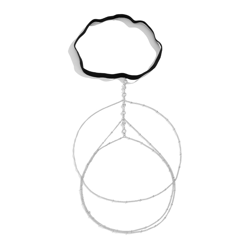 Boho Elastic Band Crystal Leg  - Body Jewelry Ends 评论和价格