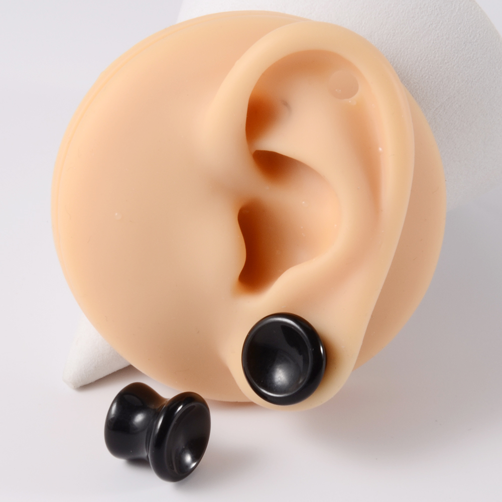Pair Stone Ear Gauges Double F - Body Jewelry Gauges 评论和价格