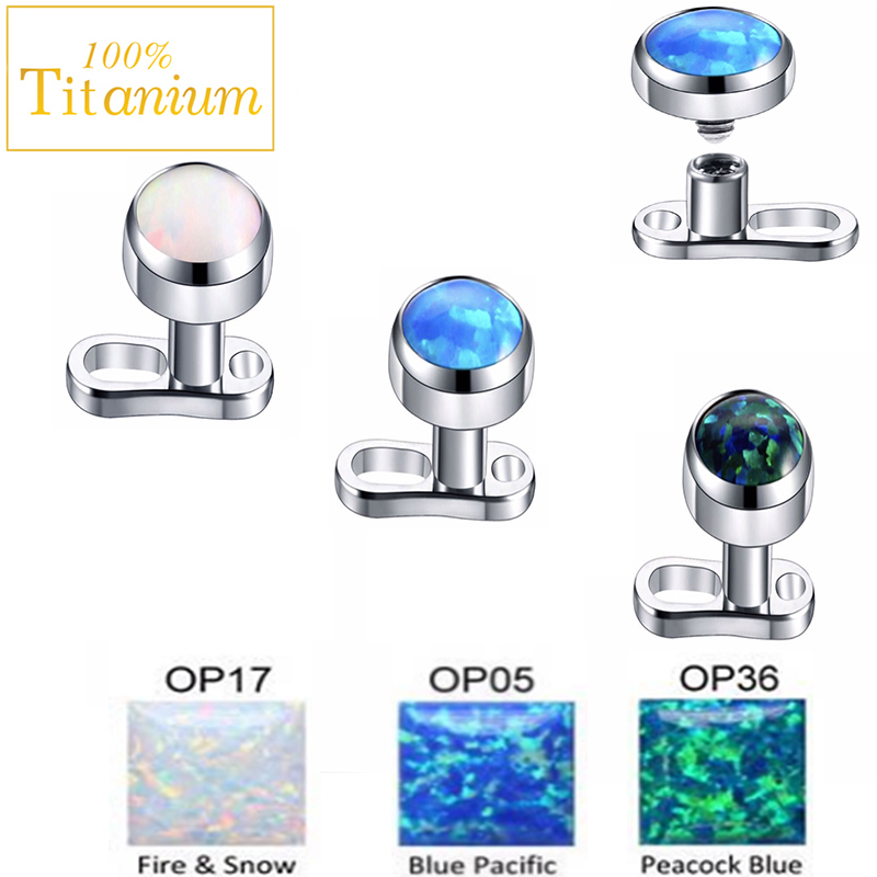 1Pcs Opal Micro Dermal Piercin - Dermal Anchor Top 评论和价格